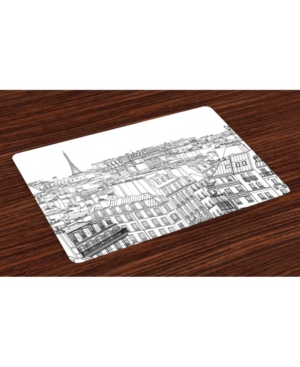 Ambesonne Paris Place Mats Set of 4