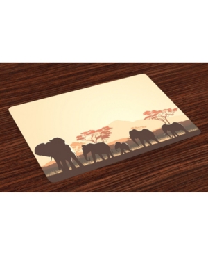 Ambesonne Africa Place Mats Set of 4