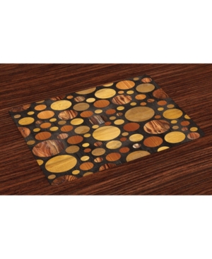 Ambesonne Wooden Place Mats Set of 4