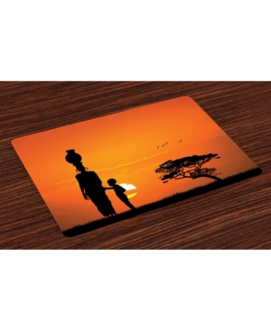 Ambesonne African Place Mats Set of 4