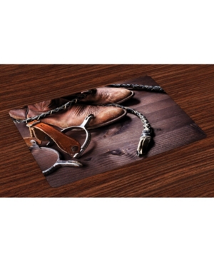 Ambesonne Western Place Mats Set of 4