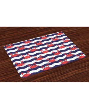 Ambesonne Crabs Place Mats Set of 4