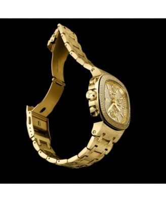 Men's Diamond (1/5 ct. t.w.) Watch in 18k Gold-plated Stainless-steel Watch 48mm