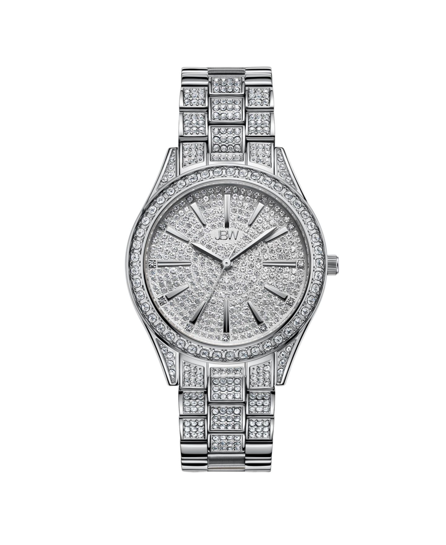 Женские часы Jbw Cristal Diamond (1/8 ct. t.w.) Watch in Stainless Steel Watch 38mm, цвет: Серебряный — фото 1