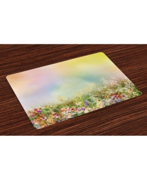 Ambesonne Flower Place Mats Set of 4