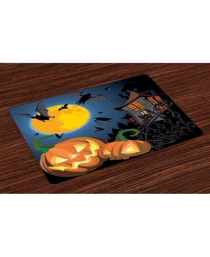 Ambesonne Halloween Place Mats Set of 4