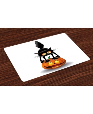 Ambesonne Halloween Place Mats Set of 4
