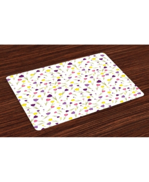 Ambesonne Tulip Place Mats Set of 4