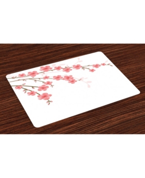 Ambesonne Floral Place Mats Set of 4