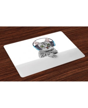 Ambesonne Music Place Mats Set of 4