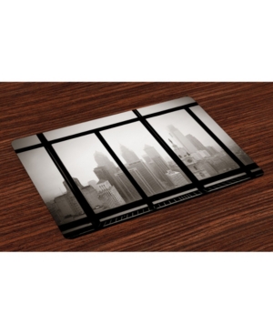 Ambesonne City Place Mats Set of 4