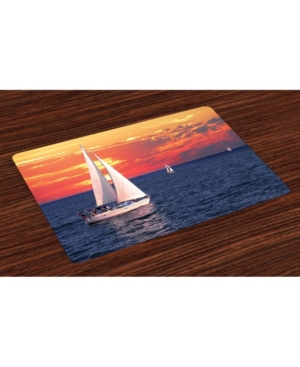 Ambesonne Sailboat Place Mats Set of 4
