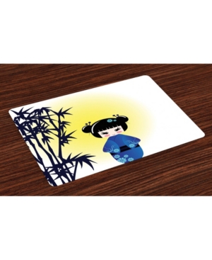 Ambesonne Anime Place Mats Set of 4