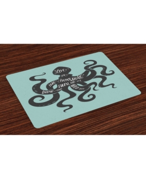 Ambesonne Octopus Place Mats Set of 4