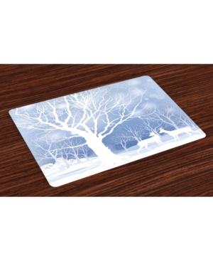 Ambesonne Winter Place Mats Set of 4