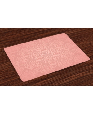 Ambesonne Peach Place Mats Set of 4