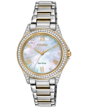 Shop Citizen Drive From  Eco-drive Women's Two-tone Stainless Steel Bracelet Watch 34mm