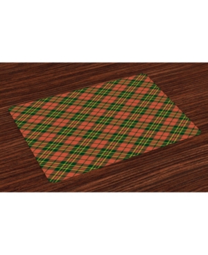 Ambesonne Checkered Place Mats Set of 4