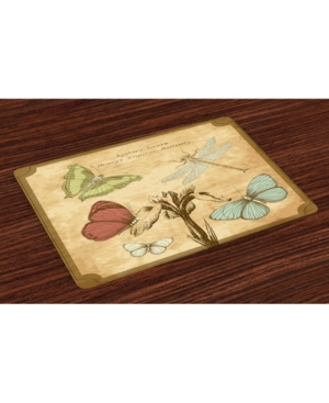 Ambesonne Dragonfly Place Mats Set of 4