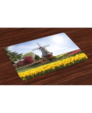 Ambesonne Windmill Place Mats Set of 4