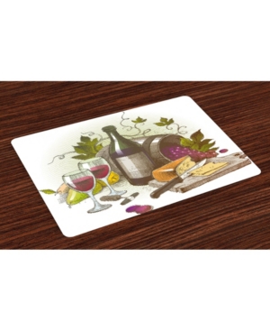 Ambesonne Wine Place Mats Set of 4