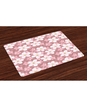 Ambesonne Flower Place Mats Set of 4