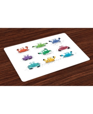 Ambesonne Crabs Place Mats Set of 4