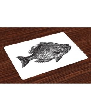 Ambesonne Fish Place Mats Set of 4