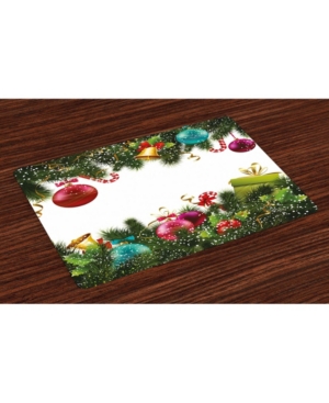 Ambesonne Christmas Place Mats Set of 4