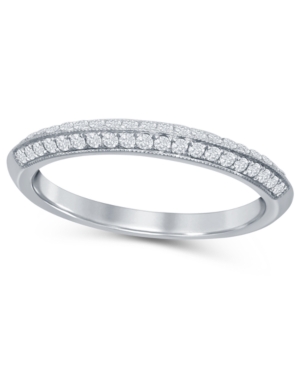 image of Diamond (1/2 ct. t.w.) Knife Edge Band in 14K White Gold