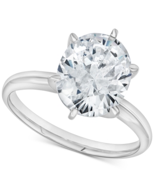 image of Diamond Oval Solitaire Engagement Ring (2 ct. t.w.) in 14k White Gold
