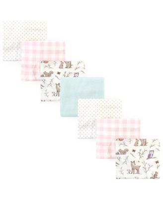 Girls Soft Cotton Flannel Baby Wraps 7 Piece Set