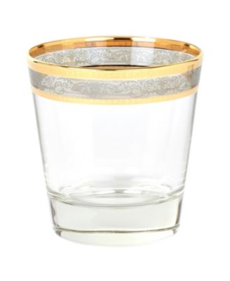 Melania Collection Smoke Double Old Fashion Glasses, Set of 6