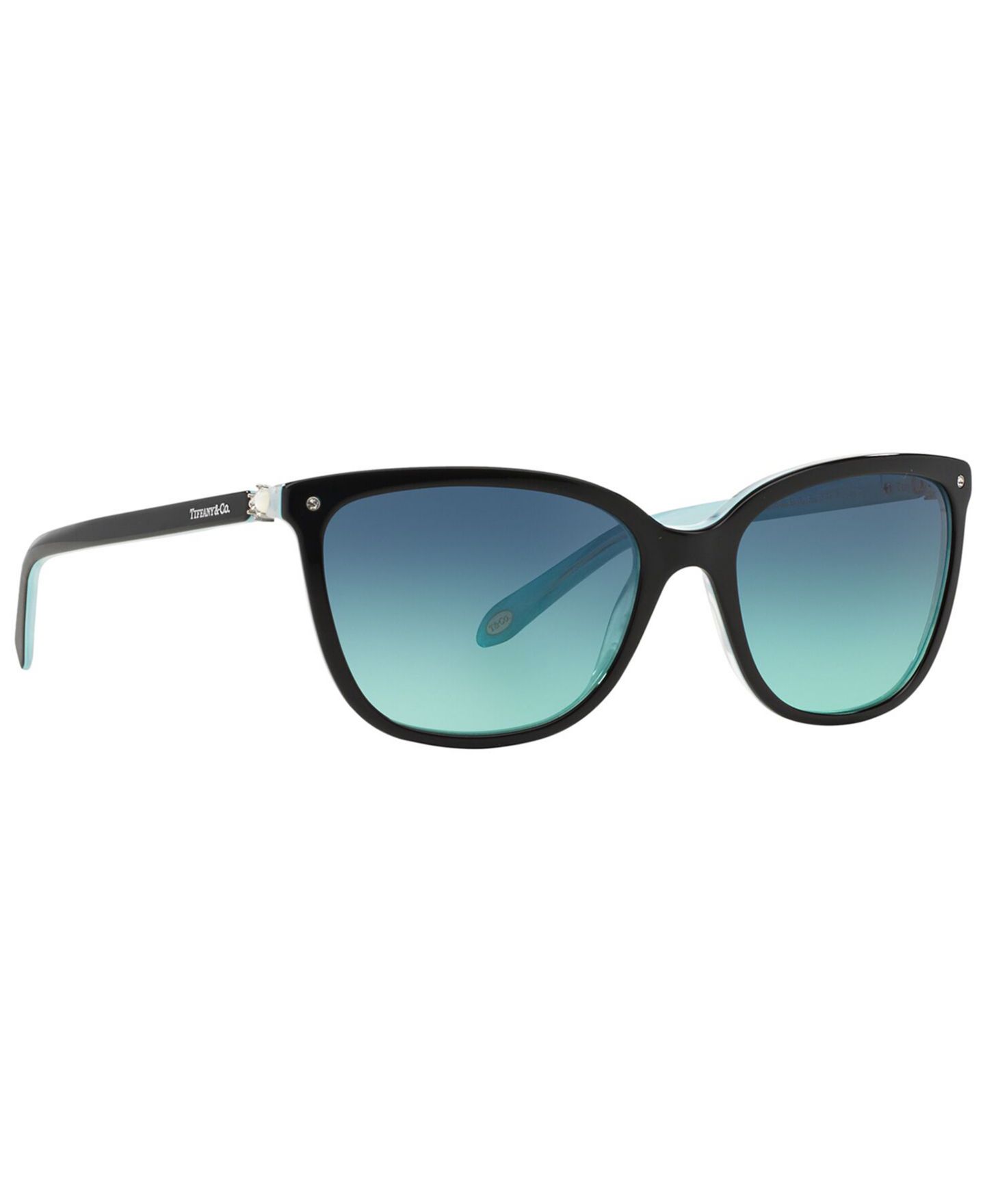 Женские солнцезащитные очки Tiffany & Co. Sunglasses, TF4105HB 55, цвет: Чёрный синий / Синий — фото 3