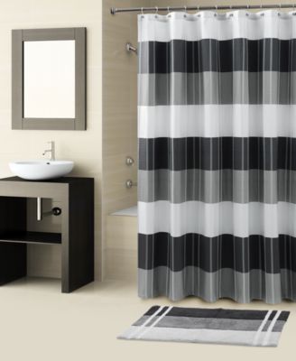 Croscill - Fairfax Colorblocked Stripe 72" x 72" Shower Curtain
