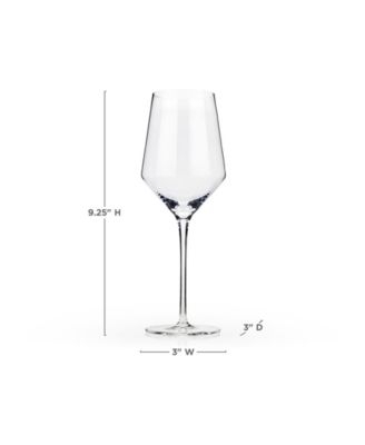 Raye Angled Crystal Chardonnay Wine Glasses, Set of 2, 13 Oz