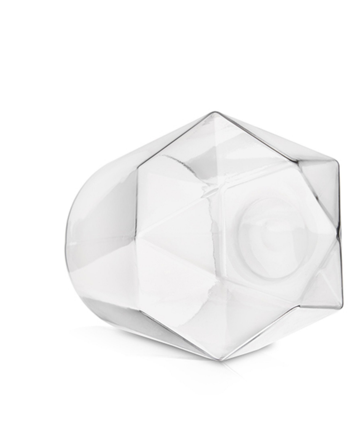 Viski Raye Faceted Crystal Wine Glass, Set of 2,