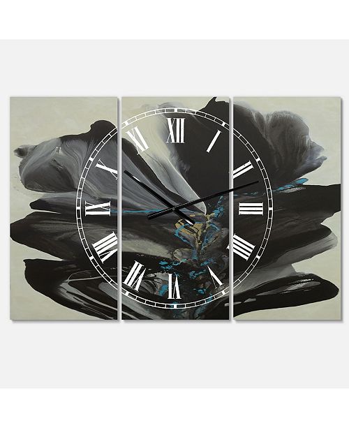 Designart Many Shades Of Gray 2 Oversized Modern 3 Panels Wall