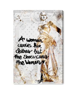 The Shoe Carries The Woman Canvas Art, 16