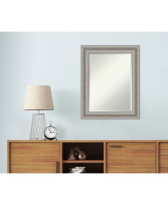 Parlor Silver-tone Framed Bathroom Vanity Wall Mirror, 23.5" x 29.50"