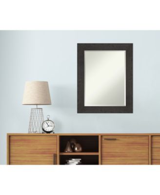 Rustic Plank Framed Bathroom Vanity Wall Mirror, 23.38" x 29.38"
