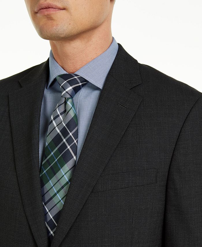 Tommy Hilfiger Men's ModernFit Charcoal THFlex Suit Jacket Macy's