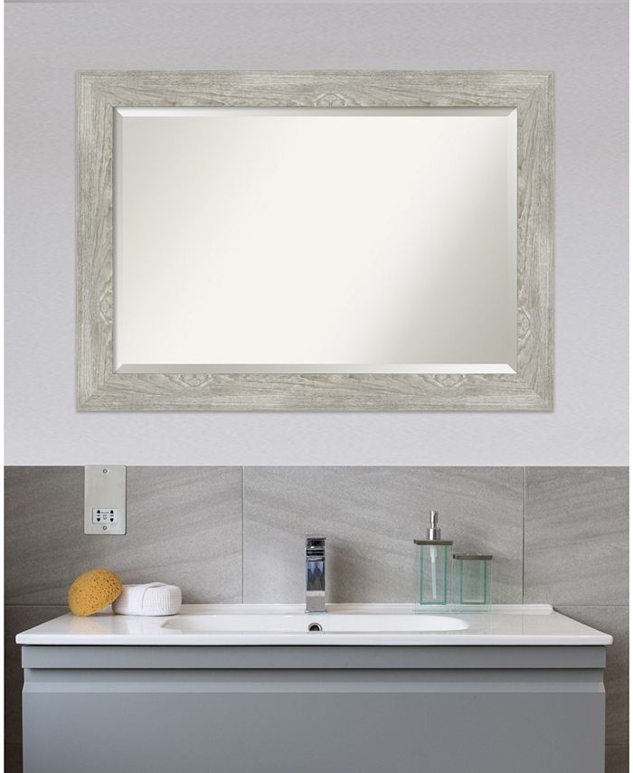 Amanti Art Dove Framed Bathroom Vanity Wall Mirror, 41.88" x 29.88