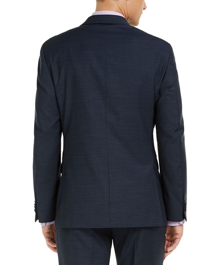 Tommy Hilfiger Men's Modern-Fit Navy Mini Grid THFlex Suit Jacket - Macy's