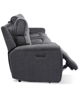CLOSEOUT! Hutchenson 3-Pc. Fabric Sectional with 3 Power Recliners and Power Headrests