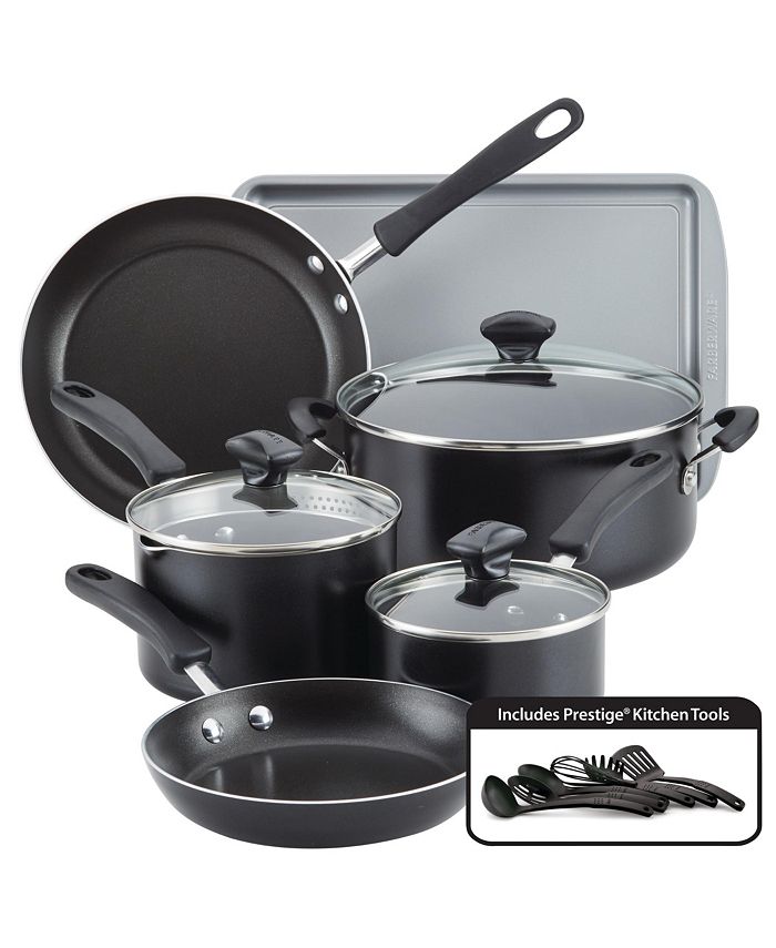 Nonstick 12 Piece Set 9.75'' Pot, 8'' & 5.5'' Frying Pans Cookware