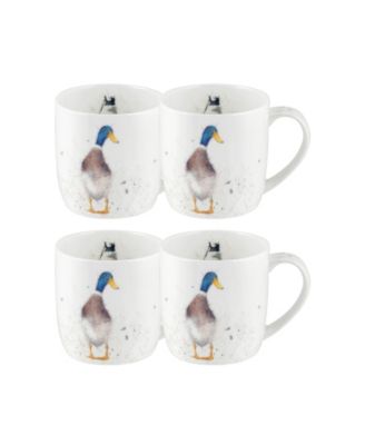 Wrendale Duck Mugs, Set of 4