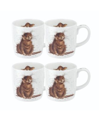 Wrendale Designs - River Gent Otter Mug, Set of 4