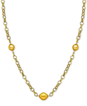 image of Cultured Golden South Sea Pearl (10mm) 19-1/2