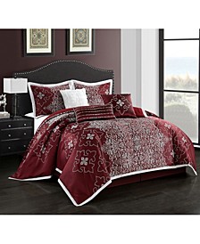 king size burgundy comforter set